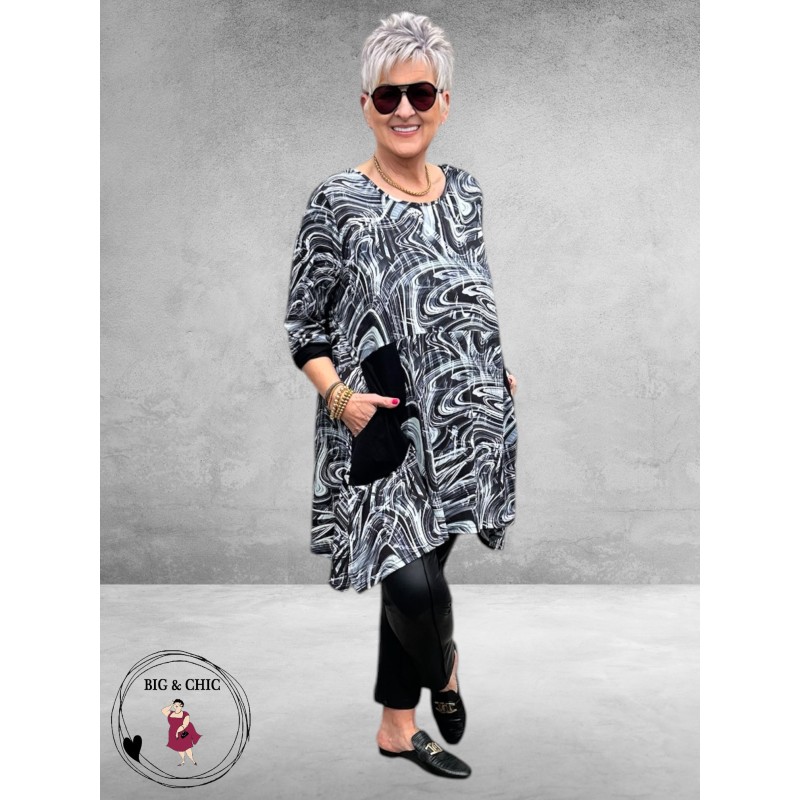 DYB Tuniek Artistiek Print Zwart/Wit