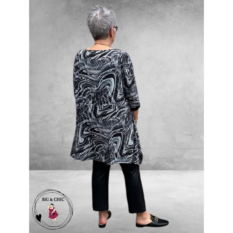 DYB Tuniek Artistiek Print Zwart/Wit