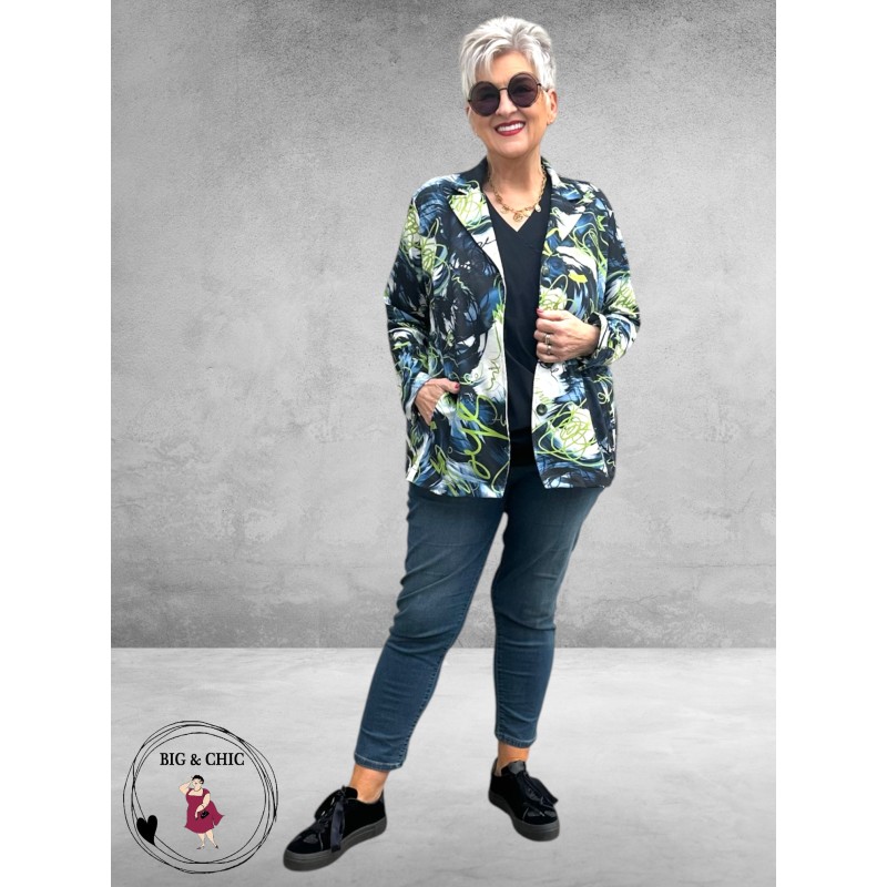 DYB Blazer Zomer Blauw-Wit-Lime