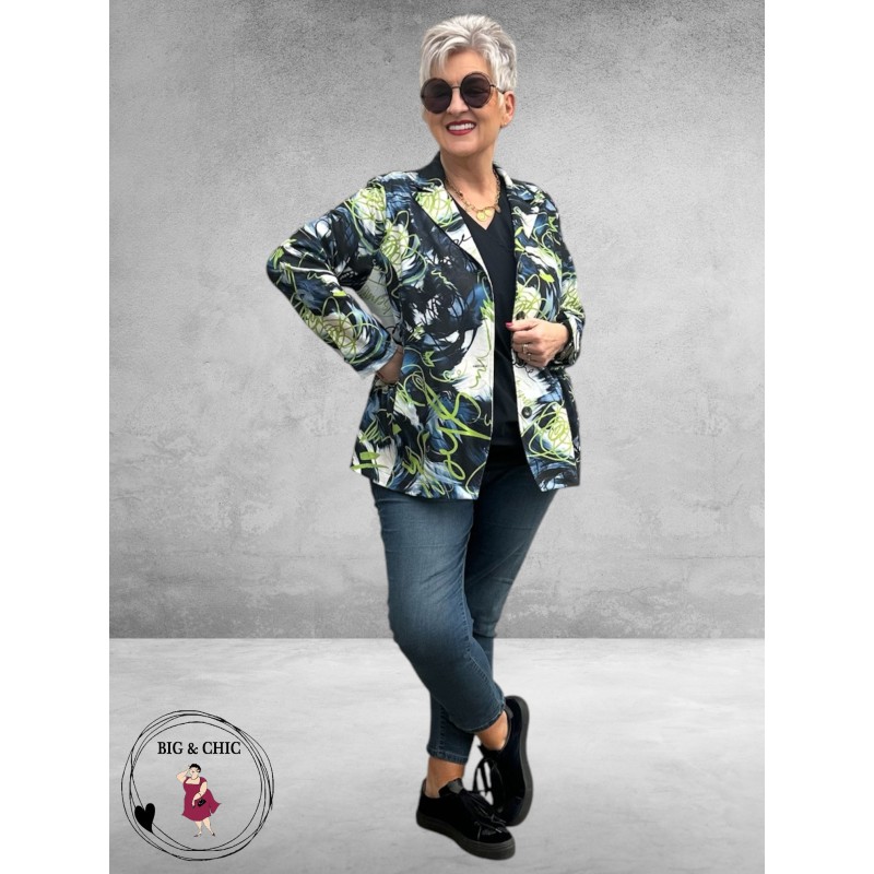 DYB Blazer Zomer Blauw-Wit-Lime