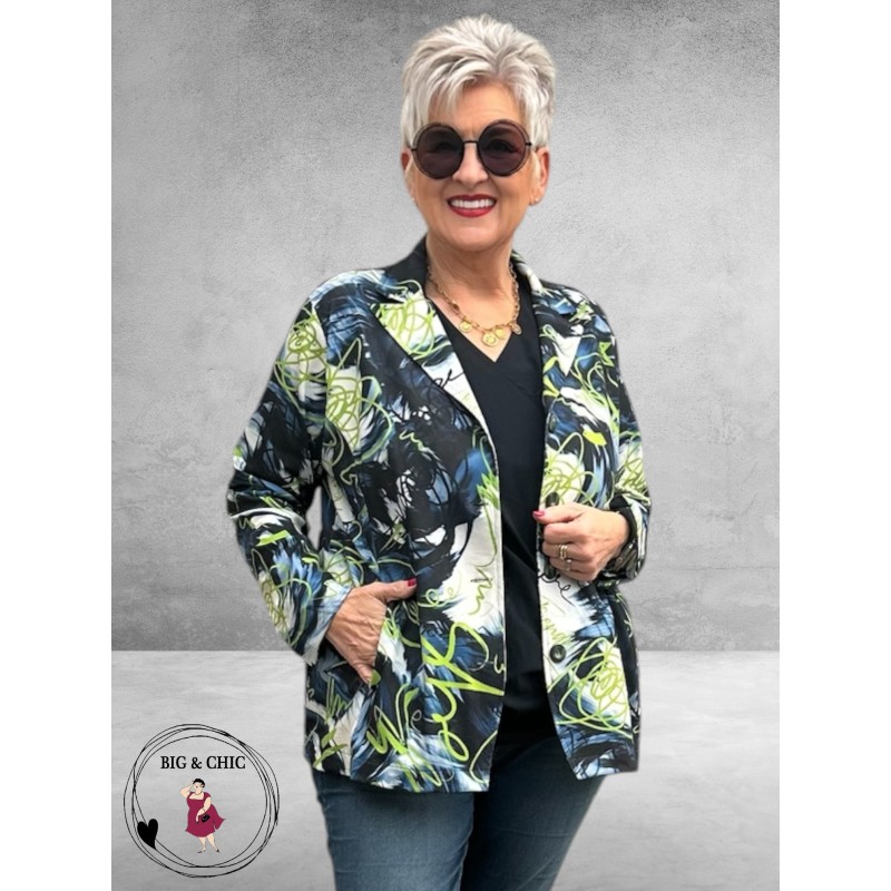DYB Blazer Zomer Blauw-Wit-Lime