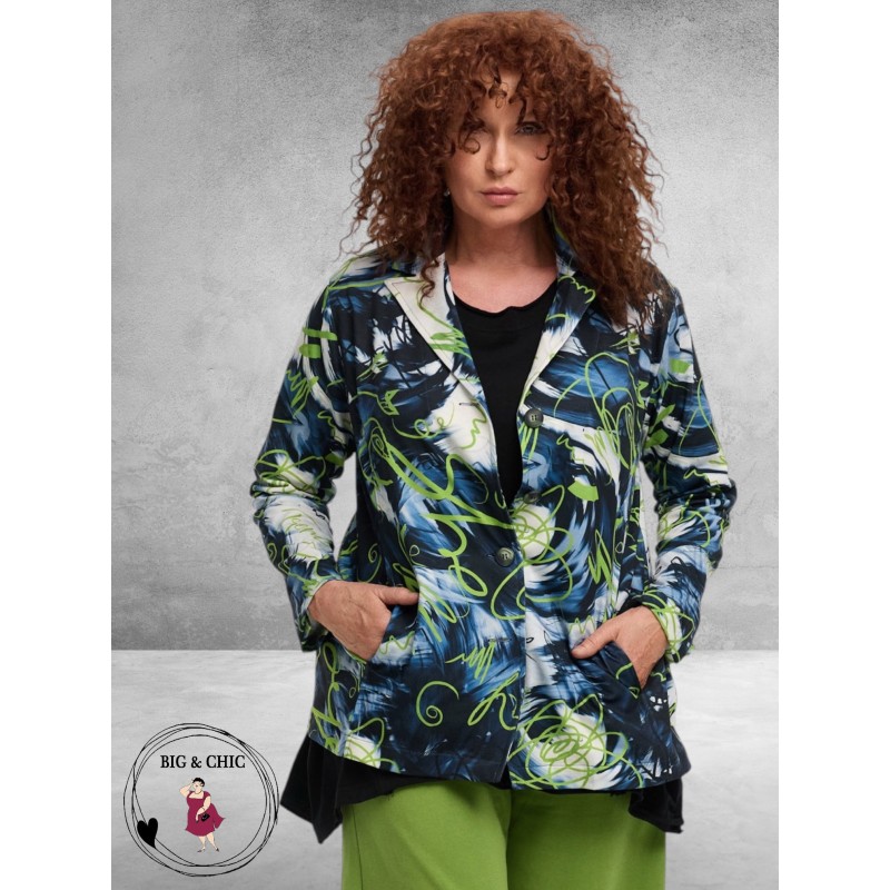 DYB Blazer Zomer Blauw-Wit-Lime