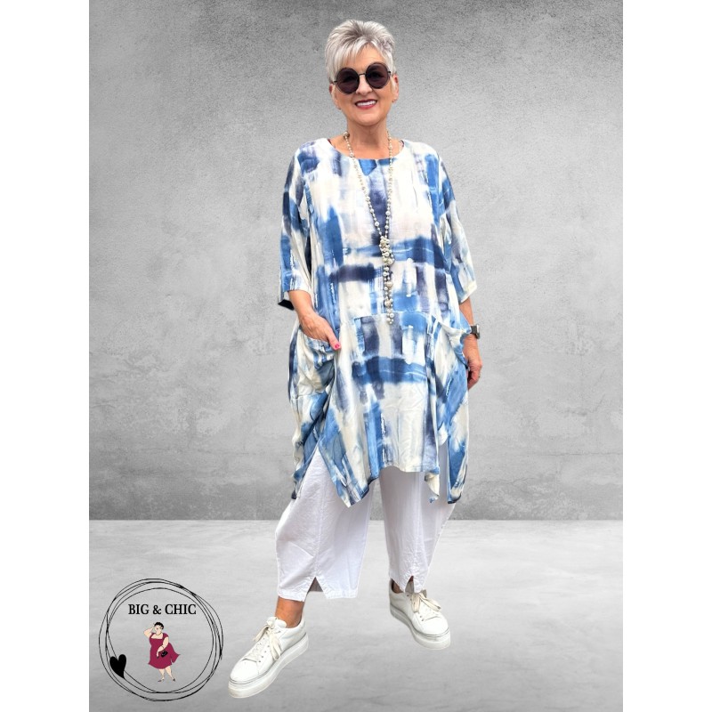 DYB Tuniek Artistieke Print Blauw/Wit