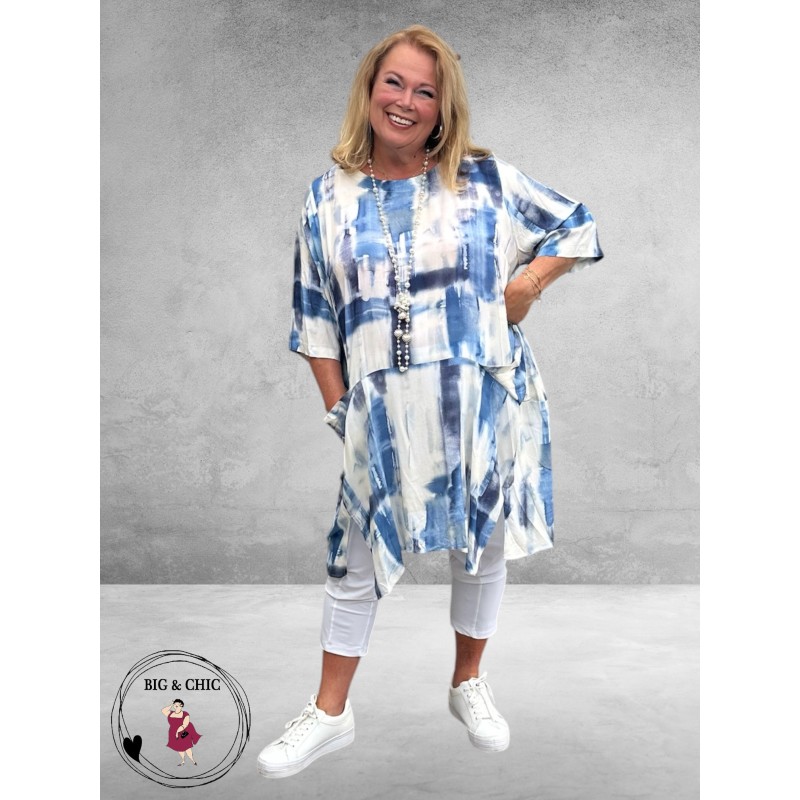 DYB Tuniek Artistieke Print Blauw/Wit