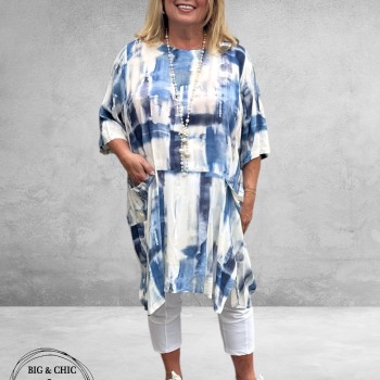 DYB Tuniek Artistieke Print Blauw/Wit