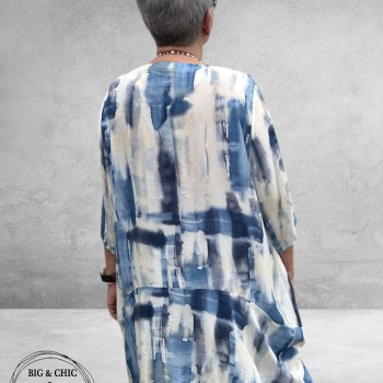 DYB Tuniek Artistieke Print Blauw/Wit