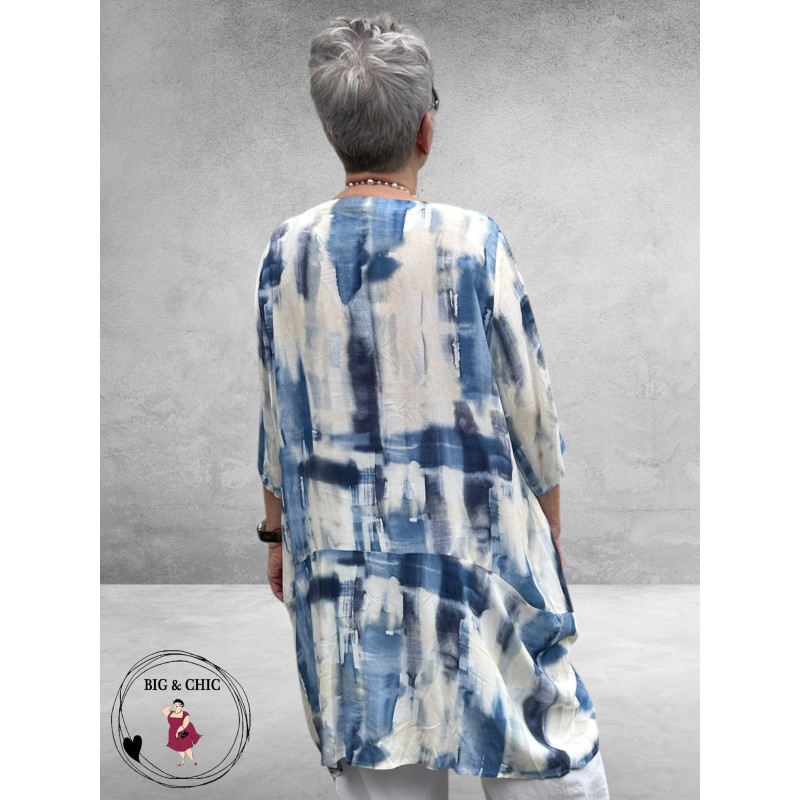 DYB Tuniek Artistieke Print Blauw/Wit