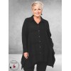 DYB Blouse A-Lijn Zwart Structur