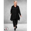 DYB Blouse A-Lijn Zwart Structur