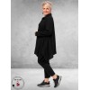 DYB Blouse A-Lijn Zwart Structur