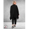 DYB Blouse A-Lijn Zwart Structur