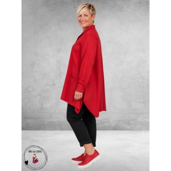 DYB Blouse A-Lijn Bengaline Rood