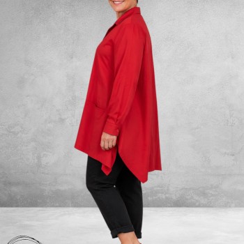 DYB Blouse A-Lijn Bengaline Rood