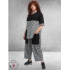 DYB Broek Wijd Zwart/Wit Blokjes