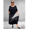 DIVAS PLANET Jurk Zwart/Wit Circel