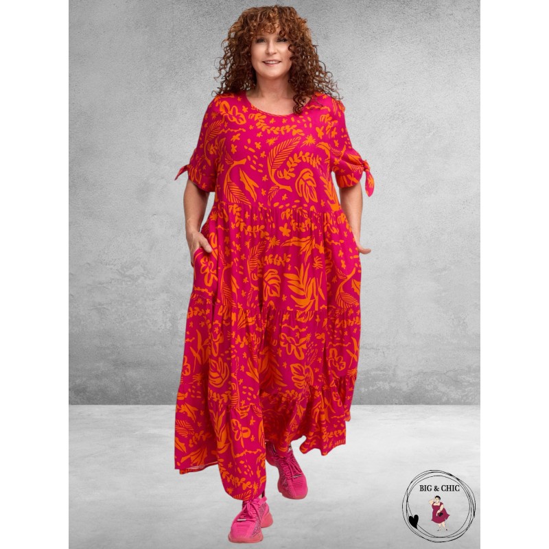 DYB Jurk Maxi Rood-Oranje