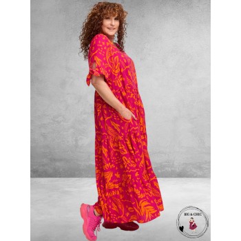 DYB Jurk Maxi Rood-Oranje