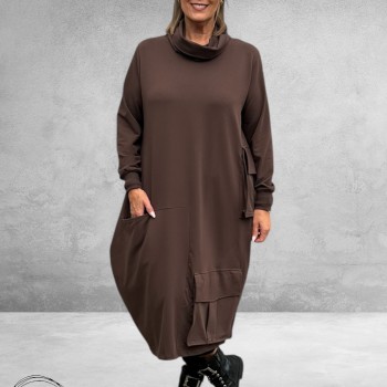 DYB Jurk Bruin met Zakken