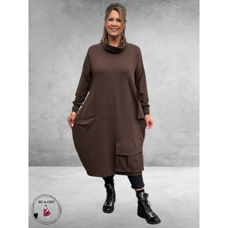 DYB Jurk Bruin met Zakken