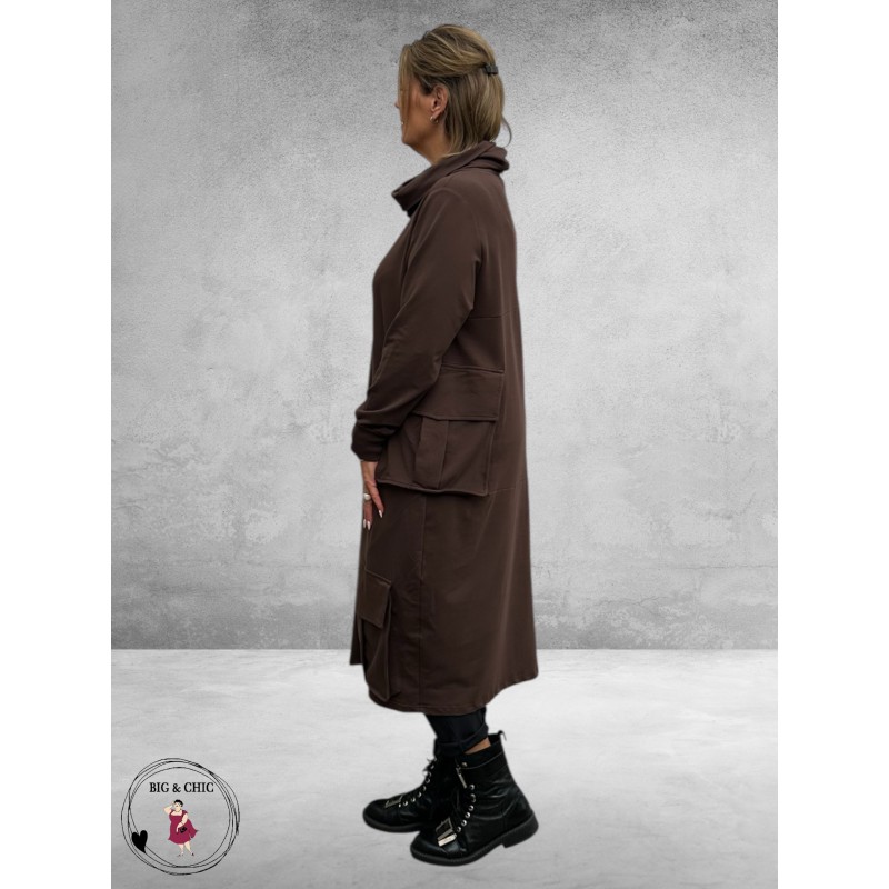 DYB Jurk Bruin met Zakken