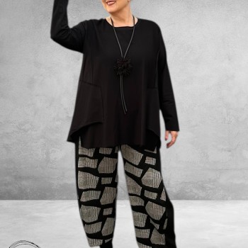 DYB Ballonbroek Zwart/Wit