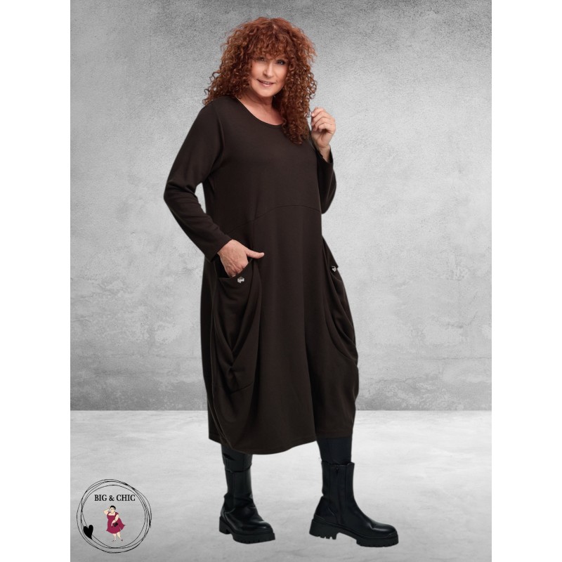 DYB Ballon Jurk Bruin