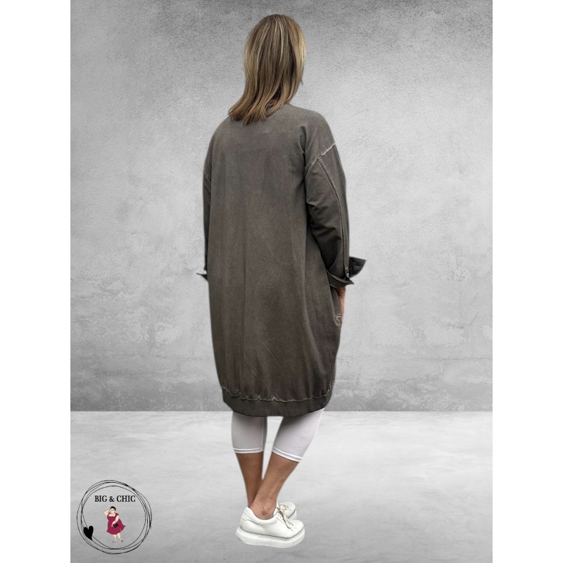 DYB Jurk Ballon Tie-Dye Taupe 