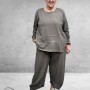 DYB Broek Katoen Tie-Dye Taupe