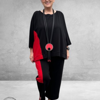 DYB Tweedelig Broek-Shirt Pak – Rood Accent