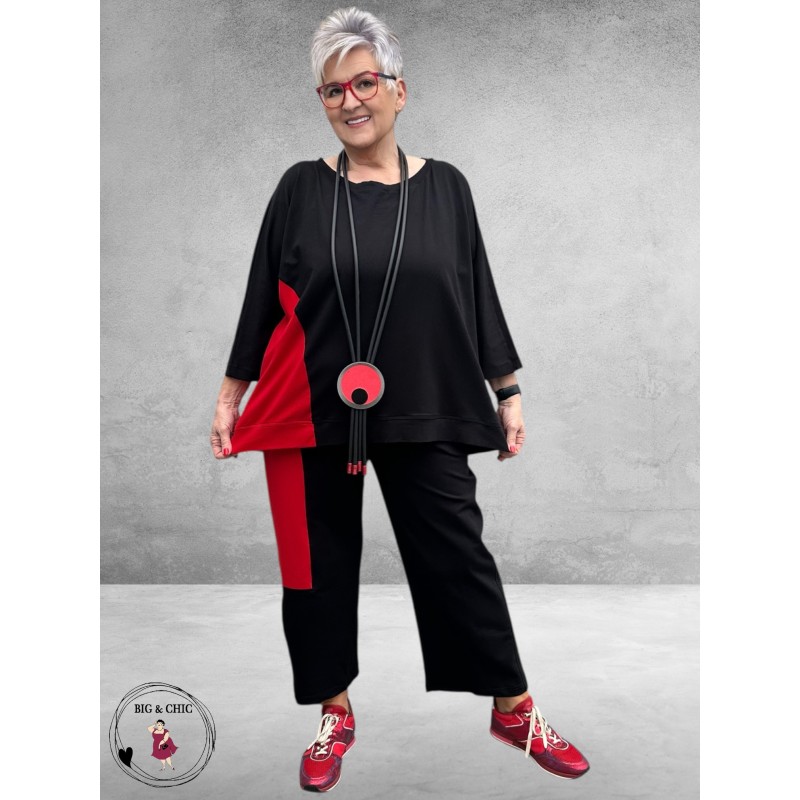 DYB Tweedelig Broek-Shirt Pak – Rood Accent