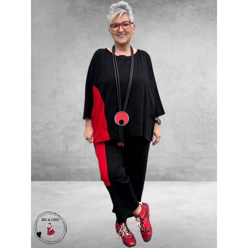 DYB Tweedelig Broek-Shirt Pak – Rood Accent