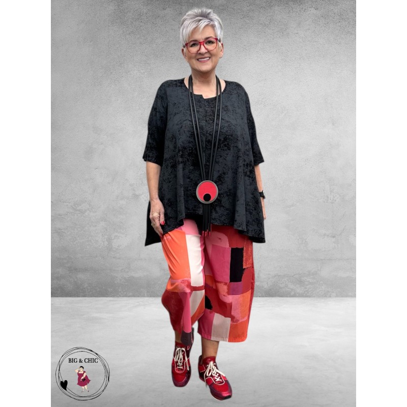 DYB Shirt A-Lijn Tie-Dye Antraciet-Zwart