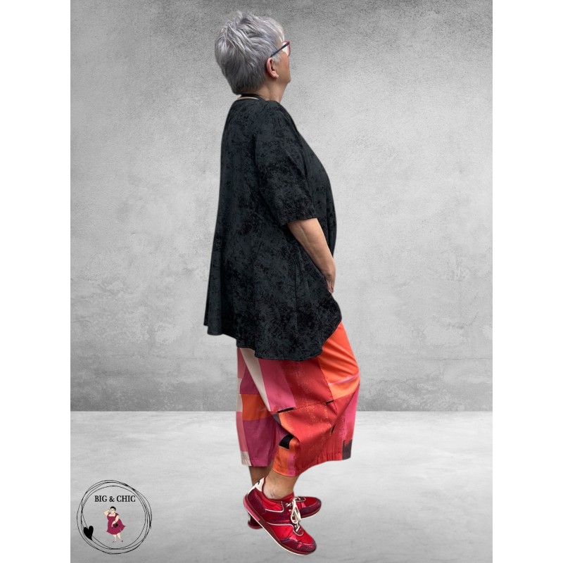 DYB Shirt A-Lijn Tie-Dye Antraciet-Zwart