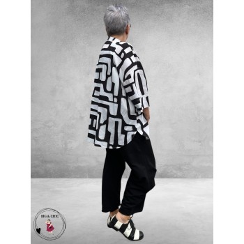 DYB Tuniek-Blousje Comfort Zwart-Wit