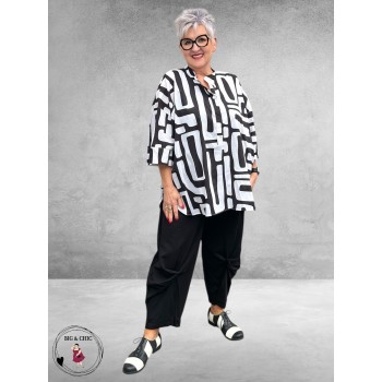 DYB Tuniek-Blousje Comfort Zwart-Wit