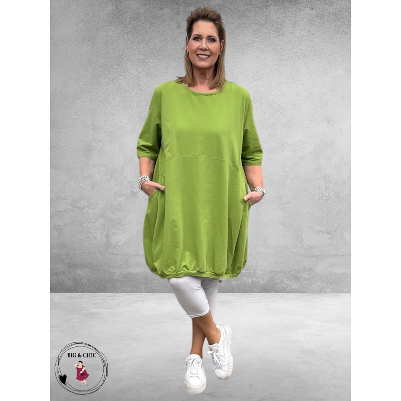 DYB Ballon Jurk/Tuniek Katoen Appelgroen