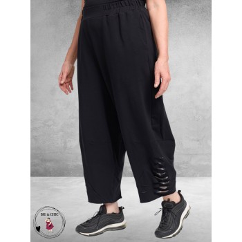 DYB Ballonbroek Zwart  Wit Mesh Cutouts