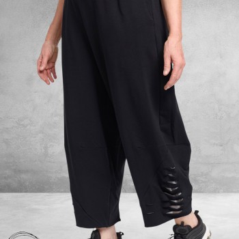 DYB Ballonbroek Zwart  Wit Mesh Cutouts