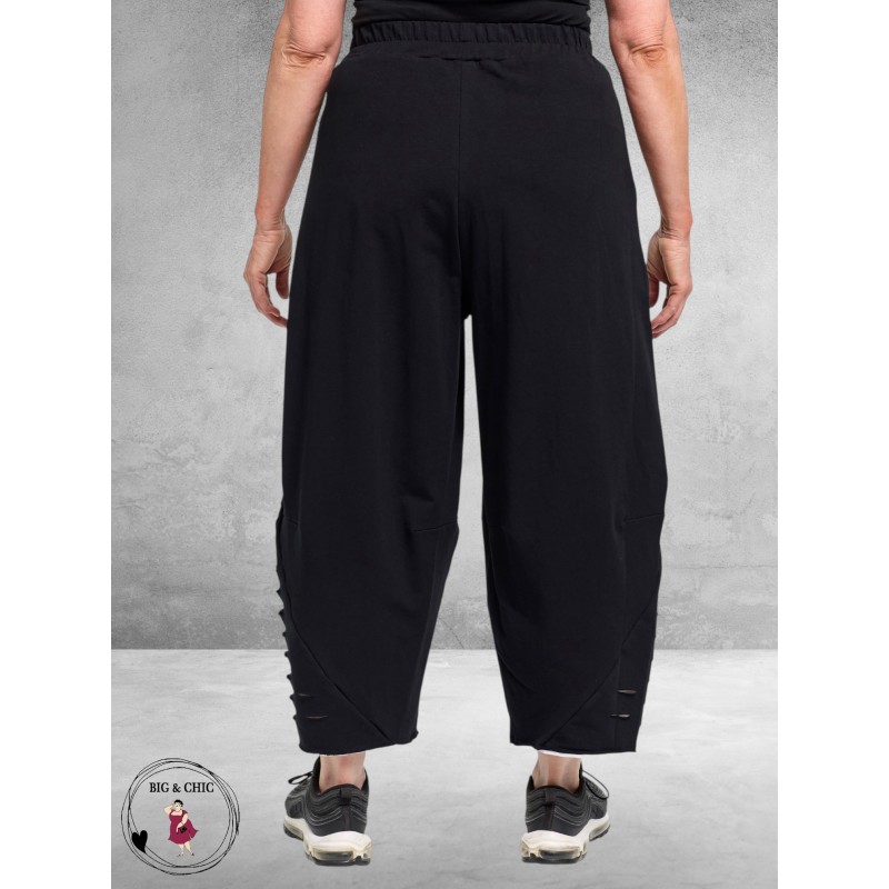 DYB Ballonbroek Zwart  Wit Mesh Cutouts