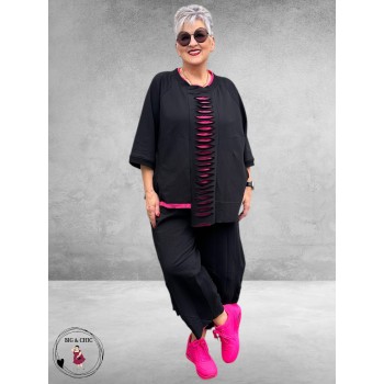 DYB Ballonbroek Zwart Pink Mesh Cutouts