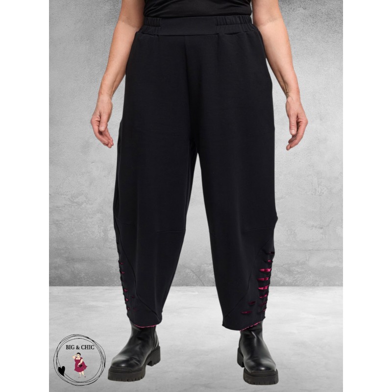 DYB Ballonbroek Zwart Pink Mesh Cutouts