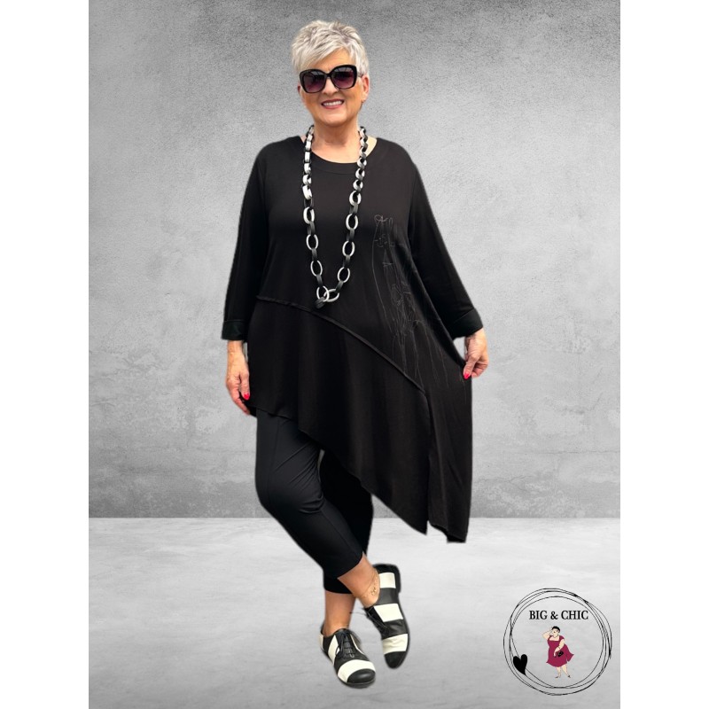 DYB Tuniek Asymmetrisch Zwart