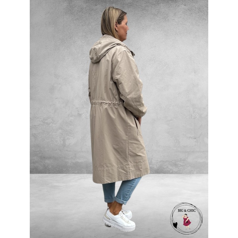 ETAGE PLUS Parka Jas Sand