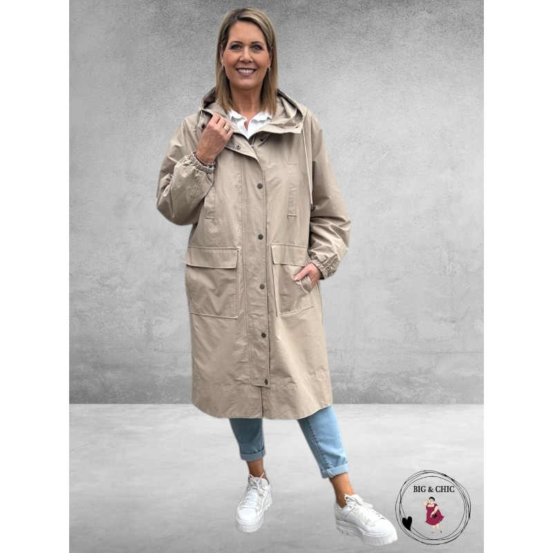 ETAGE PLUS Parka Jas Sand