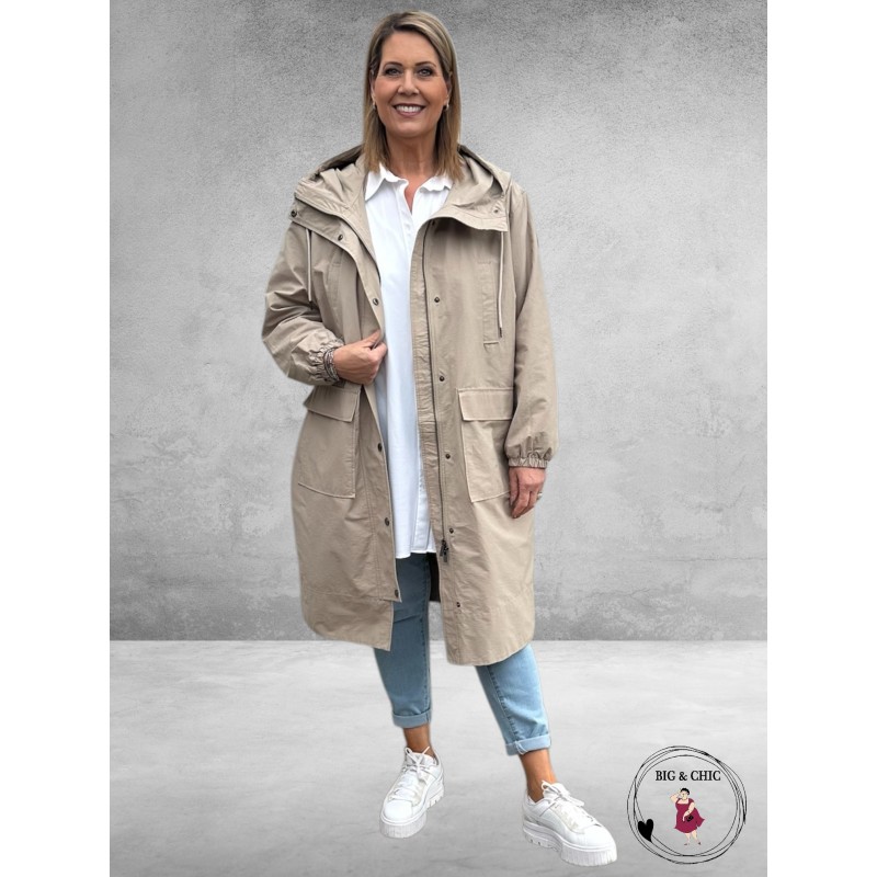 ETAGE PLUS Parka Jas Sand