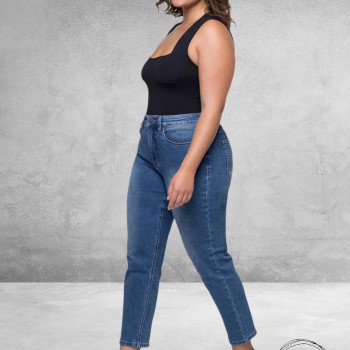 FOX FACTOR Jeans GIGI Monza Blue Mom 32