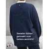 FRAPP Sweater Navy met Borduurdetail
