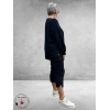 FRAPP Sweater Navy met Borduurdetail