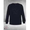 FRAPP Sweater Navy met Borduurdetail