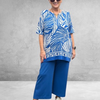 Via Appia Due Shirt Modern Earth Blauw/Wit